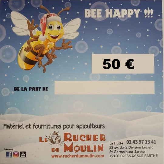 chèque Cadeau 50 €Chèque Cadeau 50€ - Le Rucher du Moulin