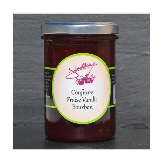 Confiture fraise Vanille, la Jeantaine pot de 260 g
