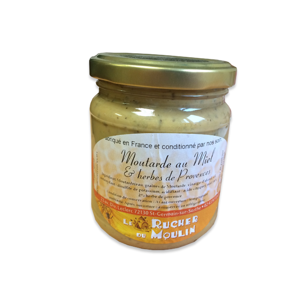 Moutarde au Miel & Herbes - Pot de 180gr