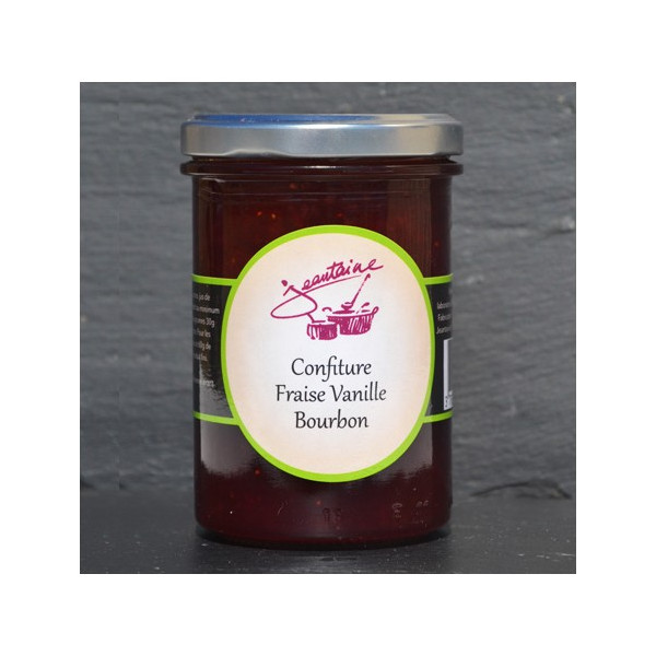 Confiture fraise Vanille, la Jeantaine pot de 260 g