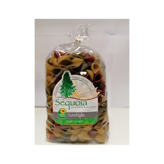 Pâtes Artisanales Sequoïa - Conchiglie Trio 500 g