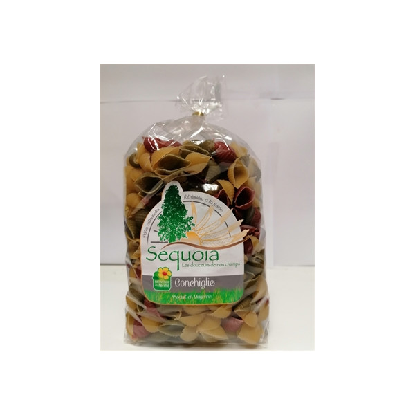 Pâtes Artisanales Sequoïa - Conchiglie Trio 500 g