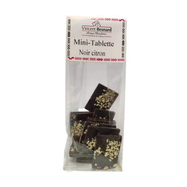 Mini-Tablette Noir pépite de Citron 70g - Vincent Besnard