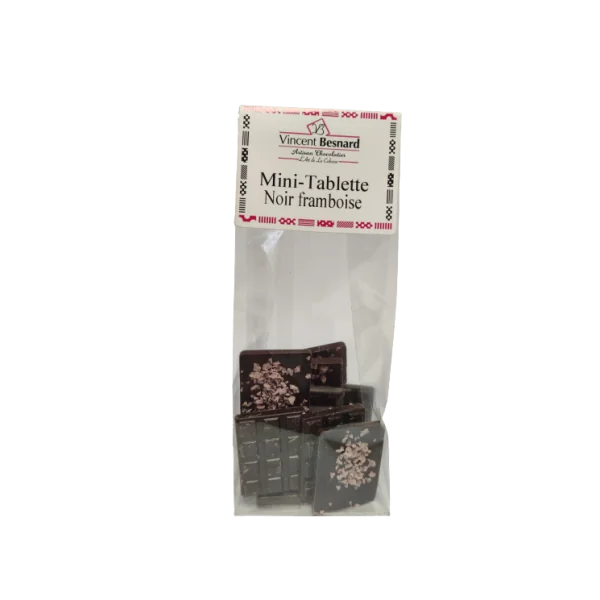 Mini-tablette Noir Framboise 70g - Vincent Besnard