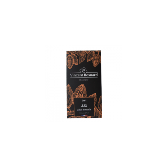 Tablette Lait éclats de Noisette 80g - Vincent Besnard