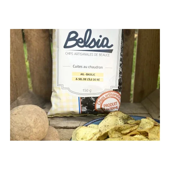 Chips Ail Basilic 150g - Belsia