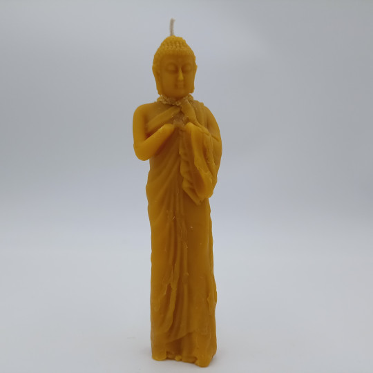 Bougie Cire d'Abeille - Statue de Bouddha 