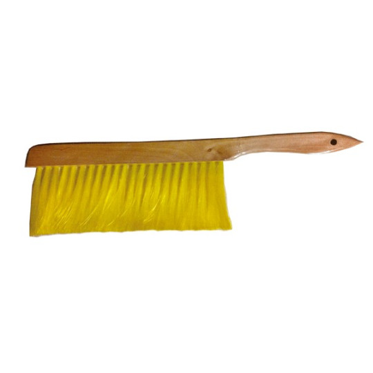 Brosse à abeilles en nylon avec manche bois pour apiculteur