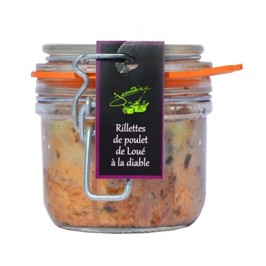 Rillettes de Poulet de Loué à la Diable 180 gr le parfait -  La Jeantaine