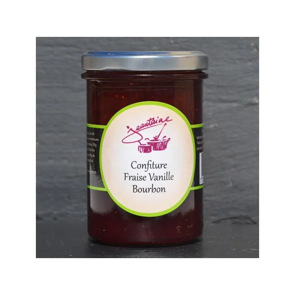 Confiture fraise Vanille, la Jeantaine pot de 260 g