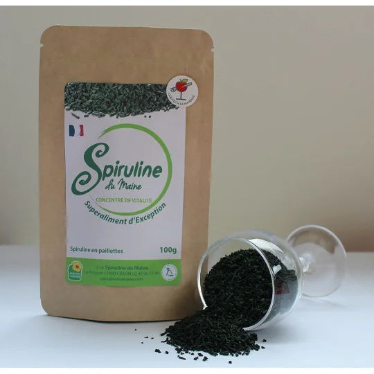 Spiruline en paillettes (100g) - Spiruline Du Maine