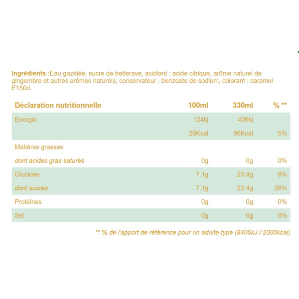 Limonade Gingembre 75cl- La Beauceronne