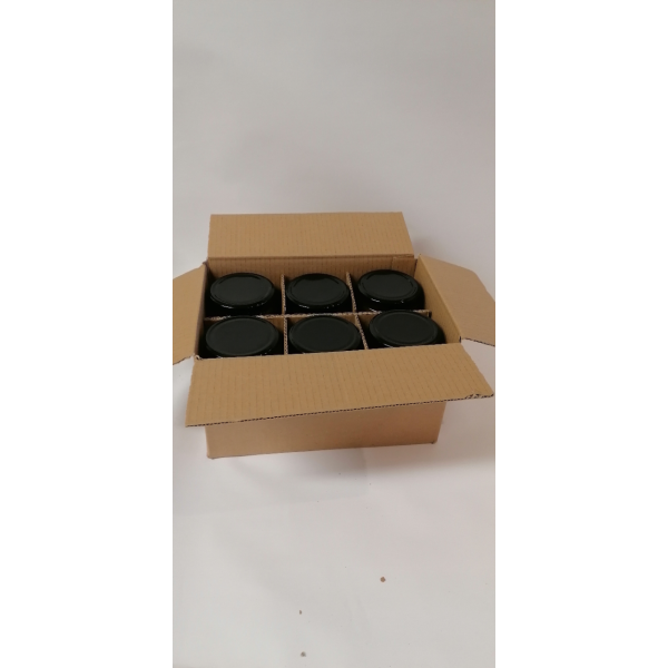 Carton avec Croisillons pour 6 pots de 1 kg en verre - lot de 20