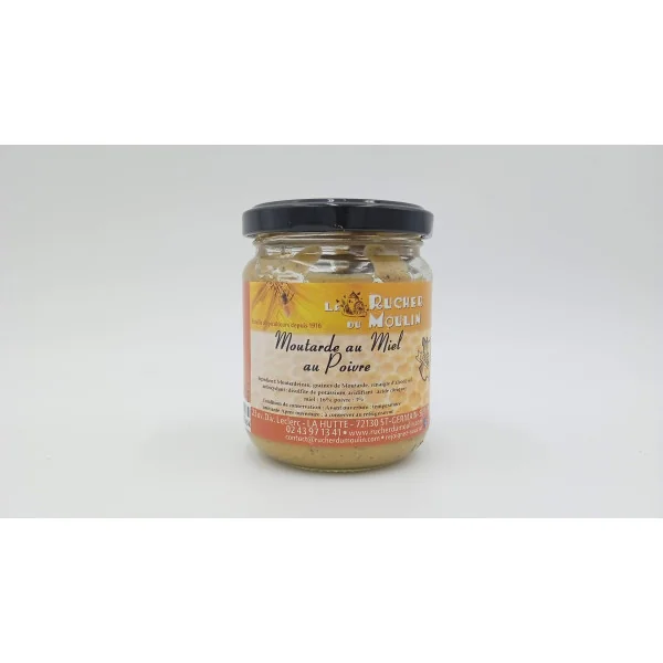 Moutarde au Miel - Poivre - Pot de 180gr