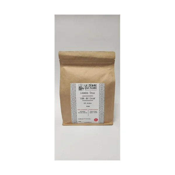 Café en grains COLOMBIE Déca 250g - Le Zèbre Qui Fume