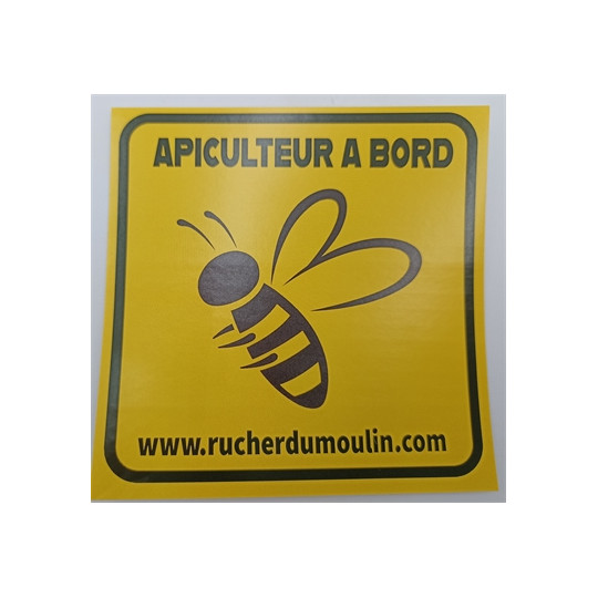 Autocollant : Apiculteur à Bord