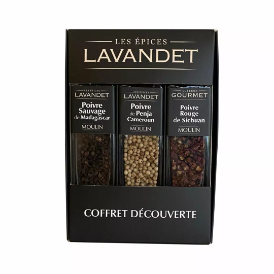 Epices Coffret Decouverte Poivres 3 Moulins - Luberon Gourmet