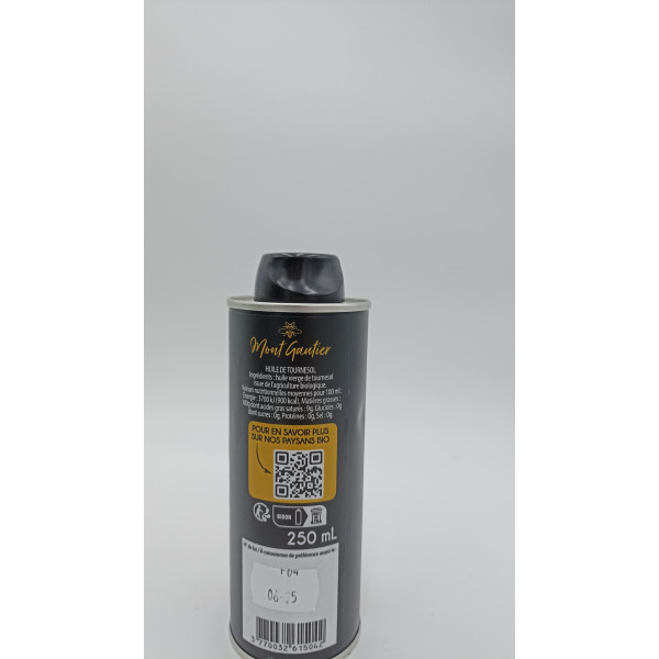 Huile de Tournesol Bio 250 ml - Mont gautier