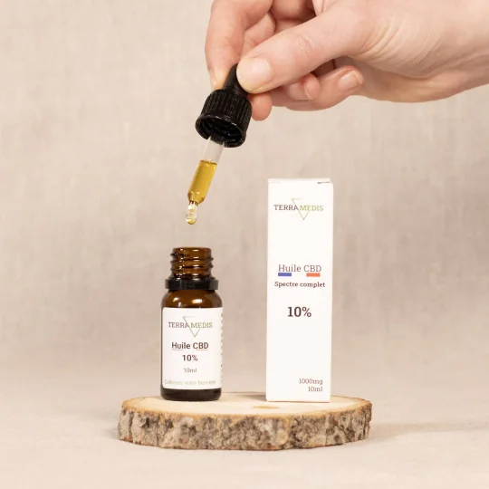 Huile 10 % de  Chanvre CBD Adaptogéne -Terramedis