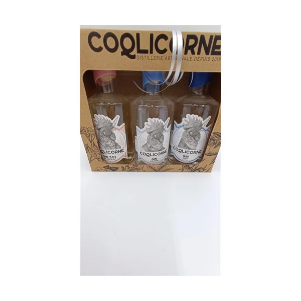 Coffret Gin Coqlicorne 3 x 20 cl