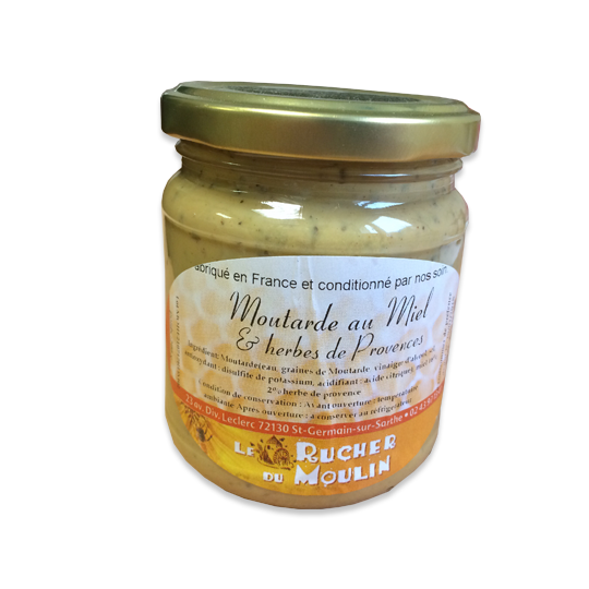 Moutarde au Miel & Herbes - Pot de 200gr