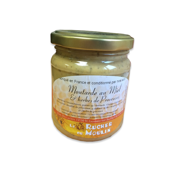 Moutarde au Miel & Herbes - Pot de 200gr
