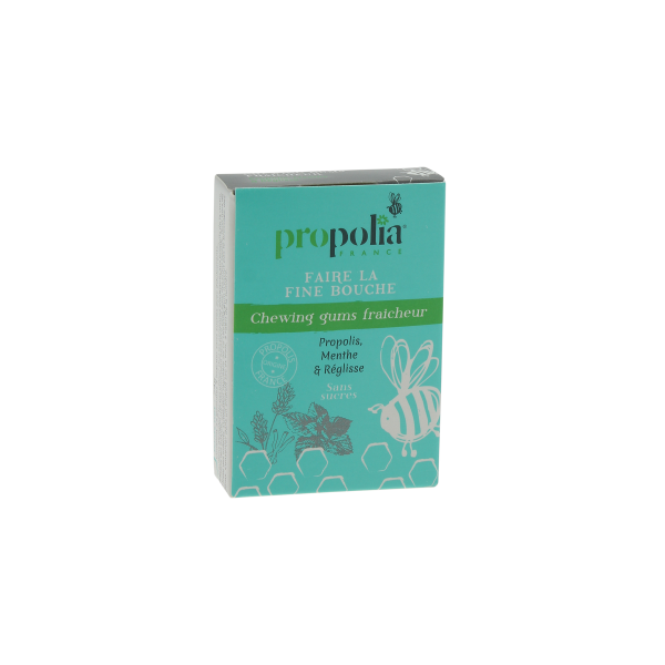 chewing gum propolis menthe réglisse propolia