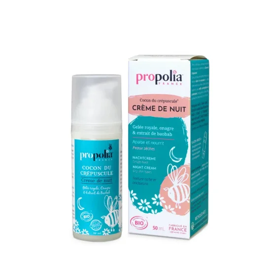 CREME DE NUIT Gelée Royale, Onagre, Baobab Peaux séches - propolia