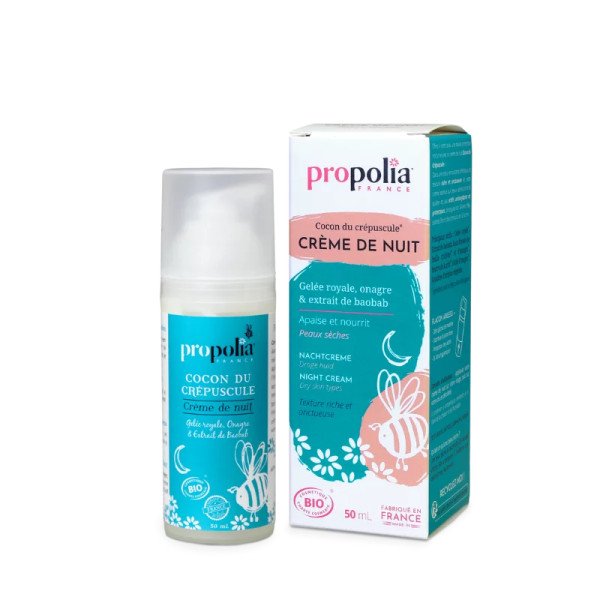CREME DE NUIT Gelée Royale, Onagre, Baobab Peaux séches - propolia