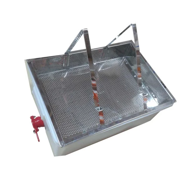 Bac à Désoperculer avec Fond en Acier et Inox avec Robinet 