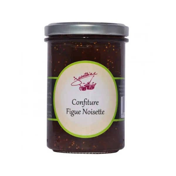 Confiture FIGUE NOISETTE, la Jeantaine pot de 260 g