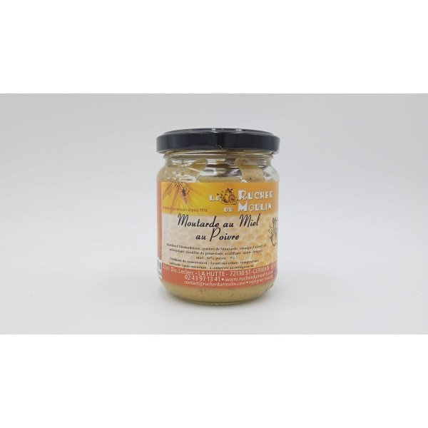 Moutarde au Miel - Poivre - Pot de 200gr