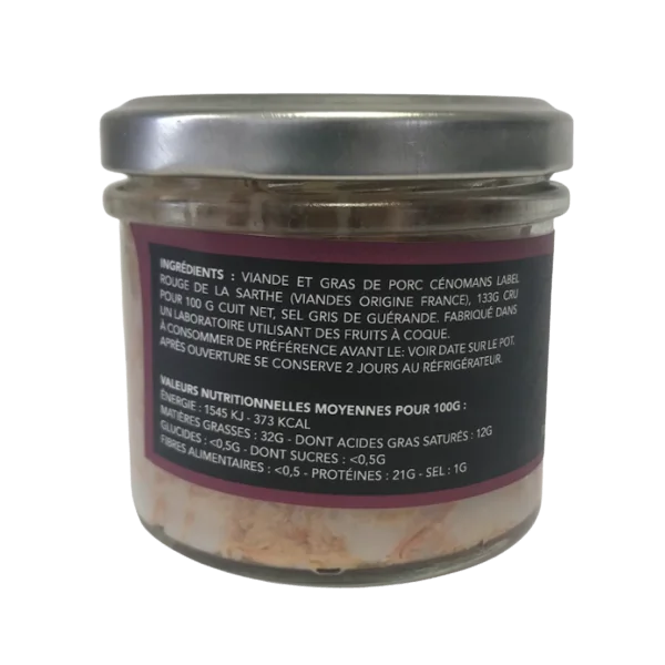 Rillettes du Mans l'Originale 100g - La Jeantaine