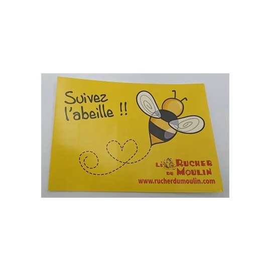 Autocollant "suivez l 'abeille"
