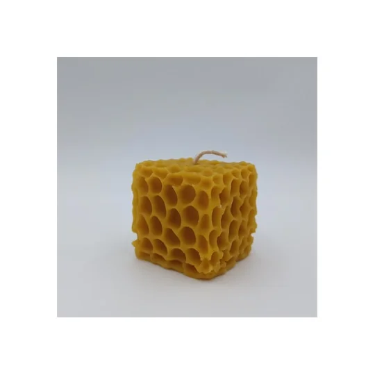 Bougie Cire d'Abeille - Cube Alvéoles