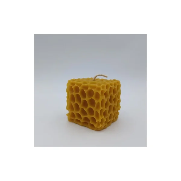Bougie Cire d'Abeille - Cube Alvéoles