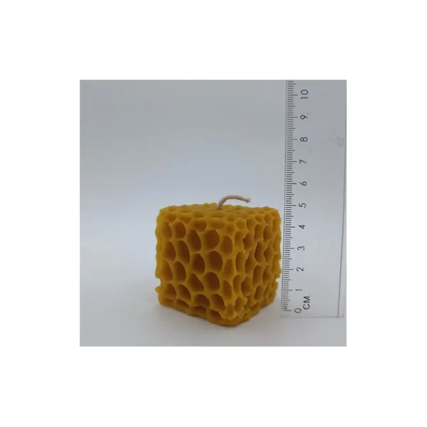 Bougie Cire d'Abeille - Cube Alvéoles