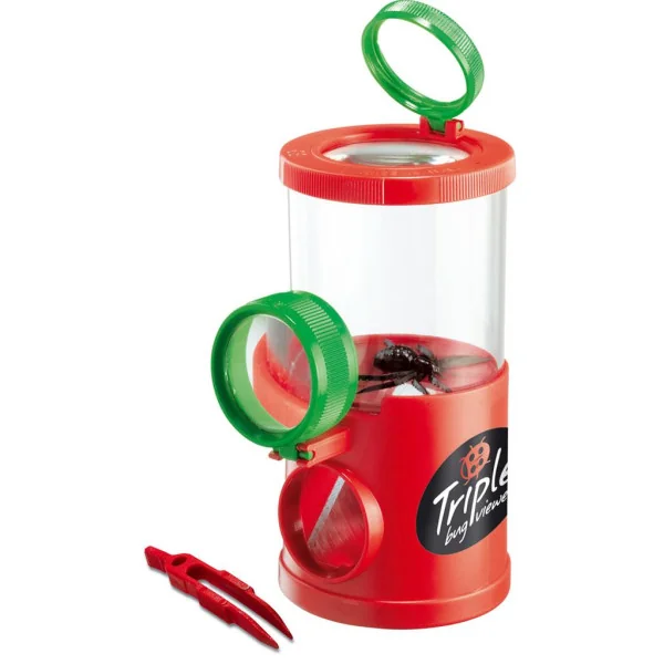 BOITE LOUPE INSECTE TRIPLE, AVEC DOUBLE LOUPE