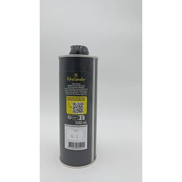 Huile de Colza Bio 500 g - Mont gautier