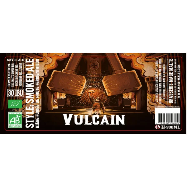 Bière Vulcain BIO - 33cl - Mage Malte
