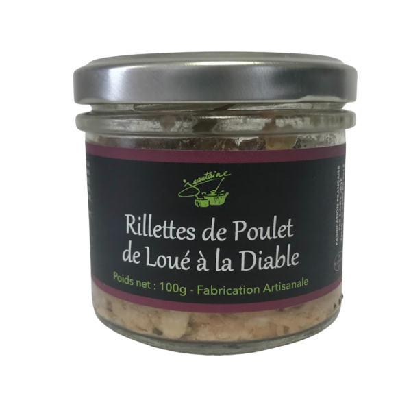 Rillettes de poulet de Loué à la diable 100g - La Jeantaine