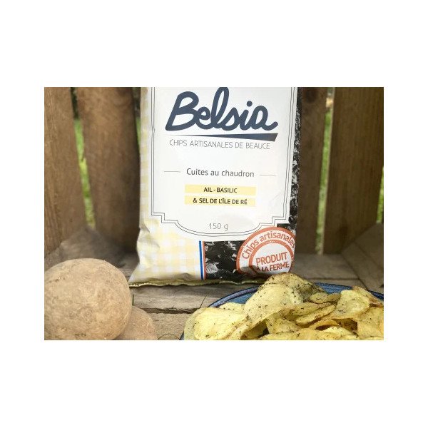 Chips Ail Basilic 150g - Belsia