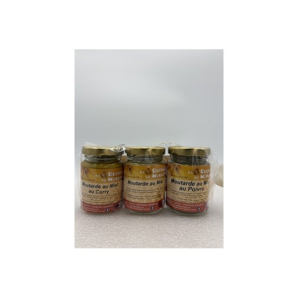 Moutarde au Miel lot de 3 pots de 100 gr