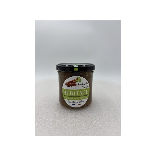 Confiture Rhubarde Sarthe Bio - 170g - La Ferme de la Métairie