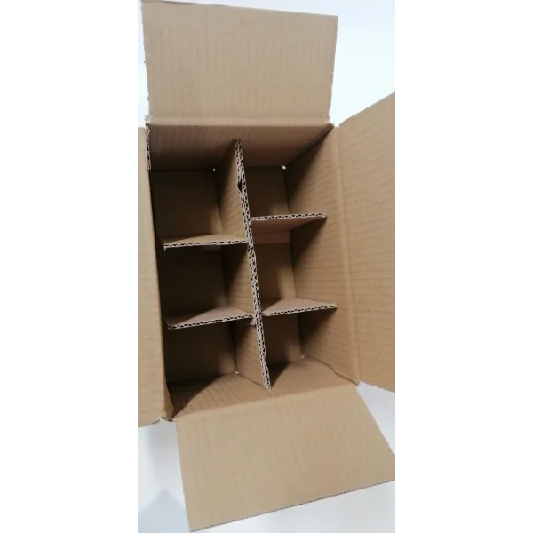 Carton avec Croisillons pour 6 pots de 500 verre TO63 - lot de 20