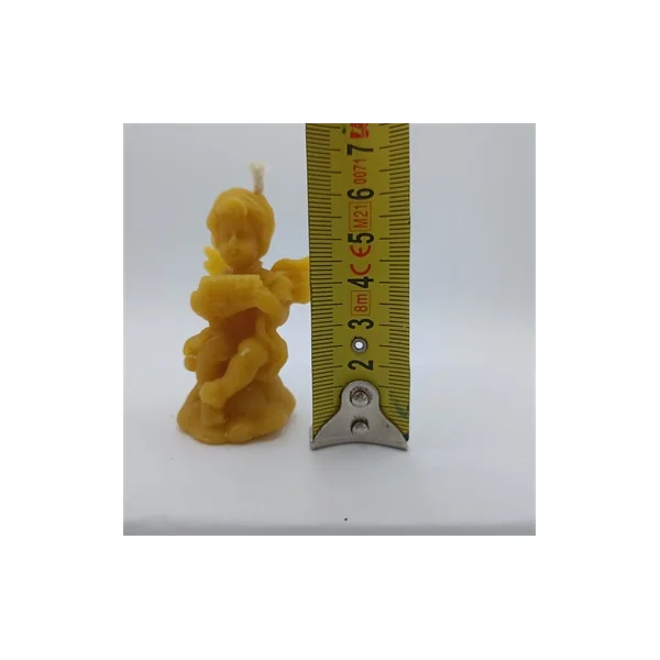 Bougie Cire d'Abeille - Ange Musicien Flute de Pan