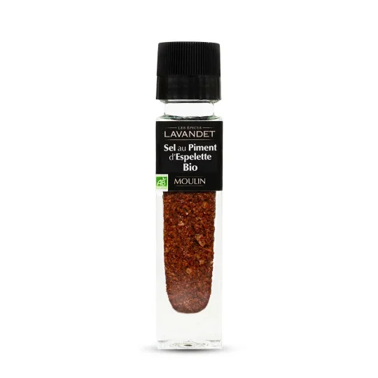 Epices Sel au Piment d Espelette Bio Moulin 100 g - Luberon Gourmet