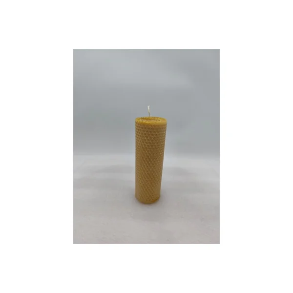 Bougie Gauffrée 100 % Cire d'Abeille 150 mm x 55 mm 