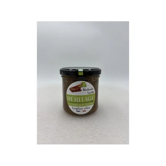 Confiture Rhubarde Sarthe Bio - 170g - La Ferme de la Métairie