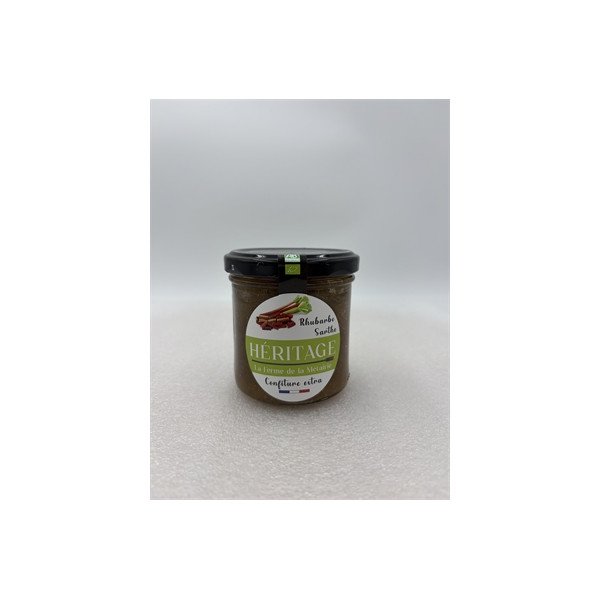 Confiture Rhubarde Sarthe Bio - 170g - La Ferme de la Métairie